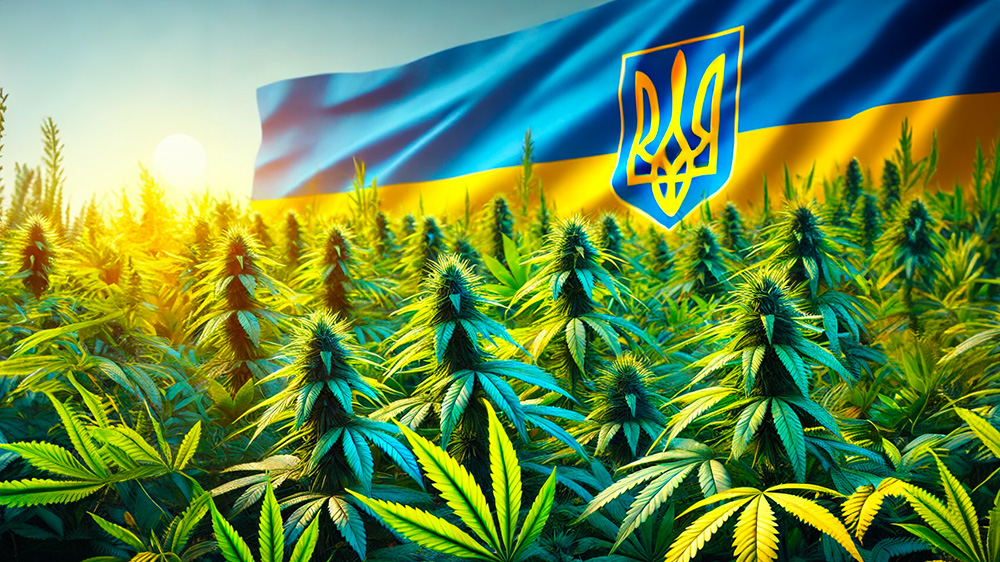 drapeau ukraine cannabis