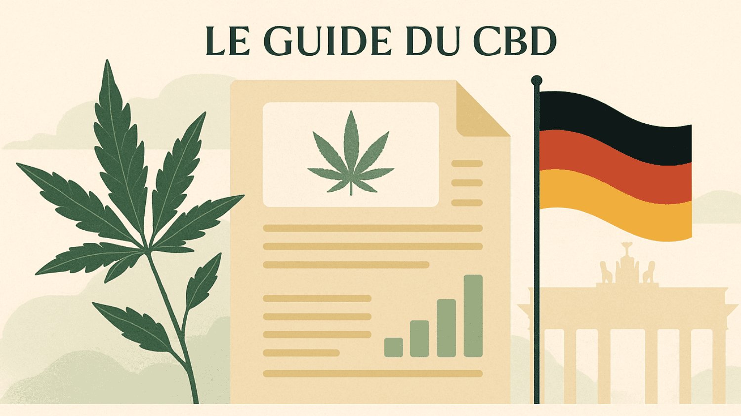 Guide du CBD avec drapeau allemand
