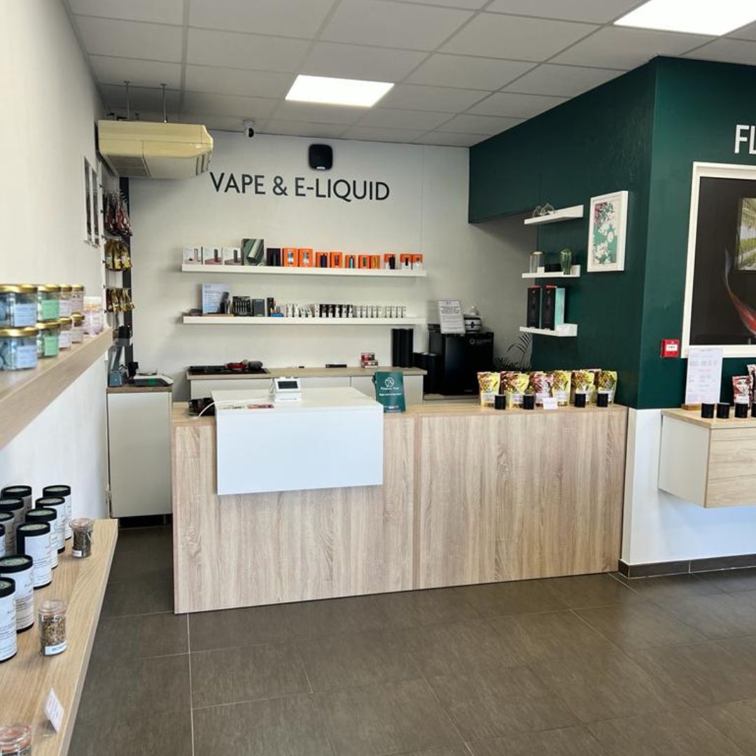 Caisse boutique de CBD Poisson Vert